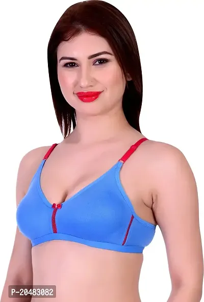 Looking Style RUBTY Women Full Coverage Underwire Bra (Blue)-thumb0