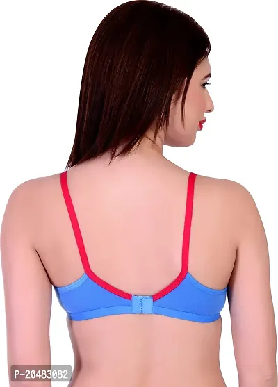 Looking Style RUBTY Women Full Coverage Underwire Bra (Blue)-thumb2