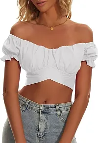 Elegant White Cotton Self Design Top For Women-thumb1