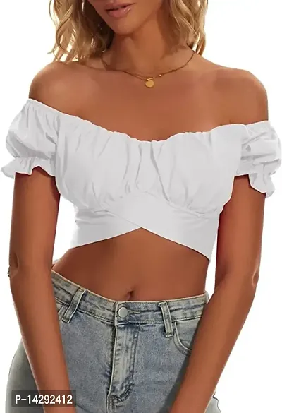 Elegant White Cotton Self Design Top For Women-thumb2