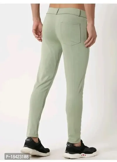 Men's Trending Stylish Cotton Lycra Strechable Formal Trousers & Pant-  (Mint Green)