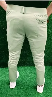 Grey Lyocell Regular Track Pants For Men-thumb2
