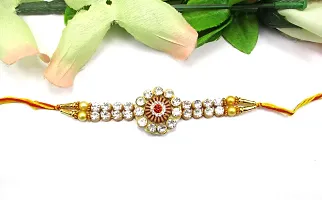 Flower Style Crystal Gemstone Rakhi-thumb1