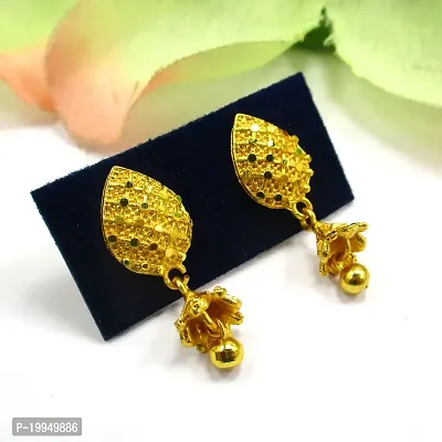 Gold Plated Cute Tops Earrings For Girls And Women Alloy Drops  Danglers-thumb0