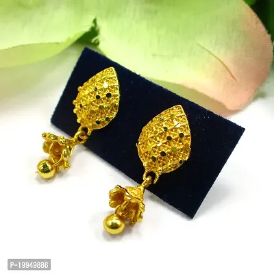 Gold Plated Cute Tops Earrings For Girls And Women Alloy Drops  Danglers-thumb2