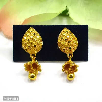 Gold Plated Cute Tops Earrings For Girls And Women Alloy Drops  Danglers-thumb4