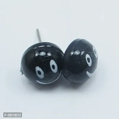 Smiley Stud Earrings Plastic Stud Earring-thumb0