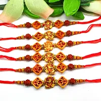 Lord Ganesha 6 PCS Beautiful Rakhi Combo For Rakhi Festive-thumb1