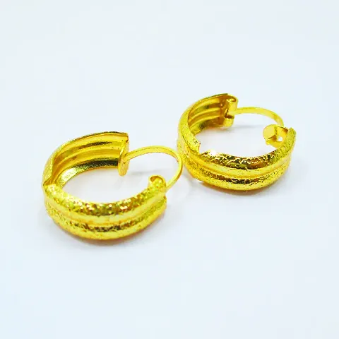 Stylish Plated Cute Bali Unisex Earrings Alloy Hoop Earring