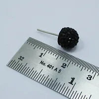 New Style Black Stone Stud Earrings Rakhi Special Earrings Alloy Stud Earring-thumb1