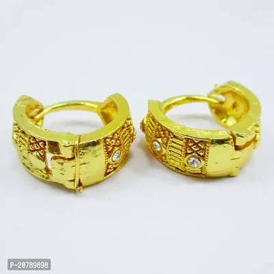Omsar Jewelry Lovely Gold Plated Hoop Earrings For Girls-thumb4