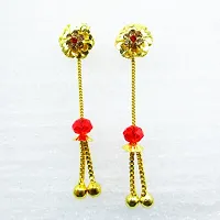 Omsar Jewelry Top Class Gold Plated Sui Dhaga Earrings-thumb2