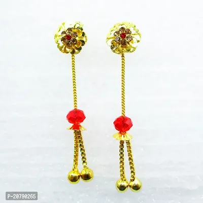 Omsar Jewelry Top Class Gold Plated Sui Dhaga Earrings-thumb3