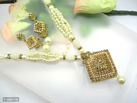 Wedding Wear Beautiful Earrings Nacklace Jewelry Set-thumb0