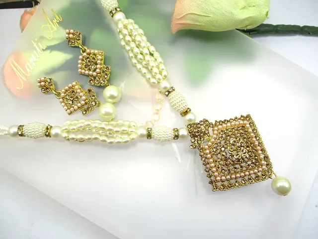 Wedding Wear Beautiful Earrings Nacklace Jewelry Set