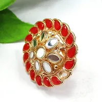 Party Wear Red Color Gold Plated Ring Jewelry-thumb2