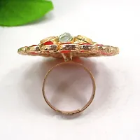 Party Wear Red Color Gold Plated Ring Jewelry-thumb3