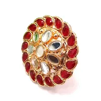 Party Wear Red Color Gold Plated Ring Jewelry-thumb2