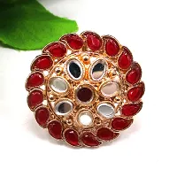 Party Wear Red Color Gold Plated Ring Jewelry-thumb3