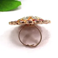 Party Wear Red Color Gold Plated Ring Jewelry-thumb1