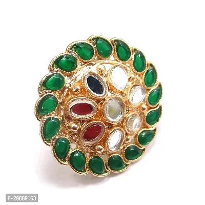 Green Color Gold Plated Amazing Ring Jewelry-thumb0
