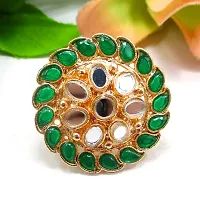 Green Color Gold Plated Amazing Ring Jewelry-thumb1