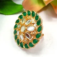 Green Color Gold Plated Amazing Ring Jewelry-thumb3