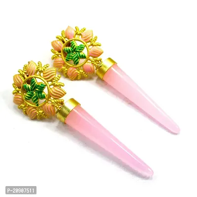 Gold Plated Pink Crystal Beautiful Earrings-thumb0
