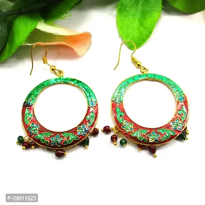 Engagement Night Multi Color Drop Earrings For Girls-thumb3