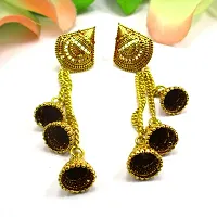 Attractive Gold Plated Long Drop Dangle Earrings-thumb2