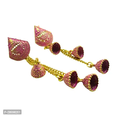 Pink Color Gold Plated charming Earrings