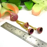 Pink Color Gold Plated charming Earrings-thumb1