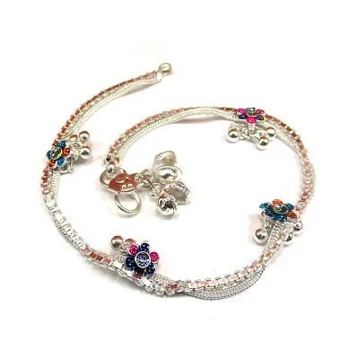 Silver Plated Anklet For Women