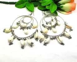 Big Silver Plated Earrings For Girls-thumb1
