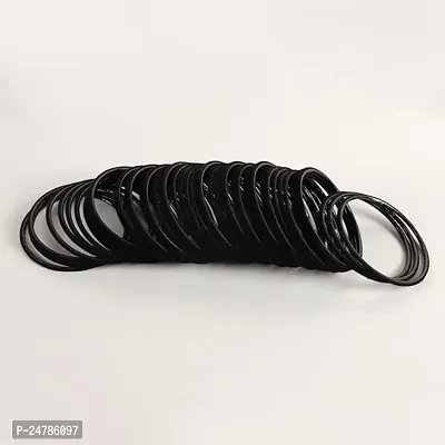 Black Color Velvet Fabric Bangle Set  (Pack of 36)-thumb4