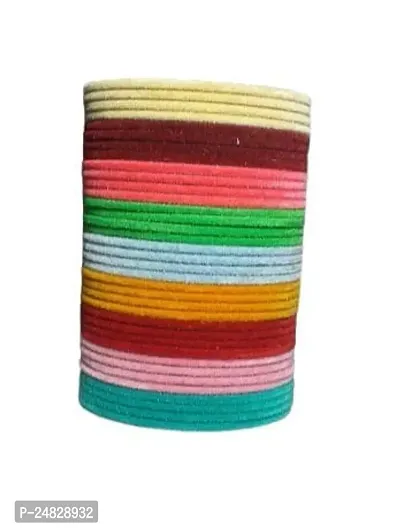 Multi Color Velvet Fabric Bangle Set (Pack of 36)-thumb3