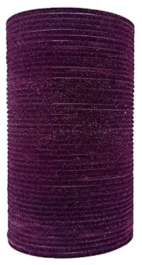 Wine Color Velvet Fabric Bangle Set (Pack of 36)-thumb2