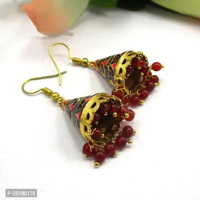 Gold Plated Multicolor Jhumki Earrings