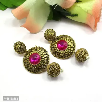 Stylish Golden Dangler Metal Jhumki Earring-thumb0