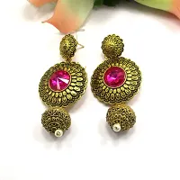 Stylish Golden Dangler Metal Jhumki Earring-thumb1