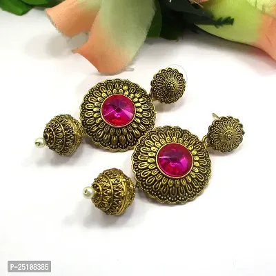 Stylish Golden Dangler Metal Jhumki Earring-thumb4