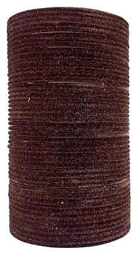 Brown Color Velvet Fabric Bangle Set (Pack of 36)-thumb1