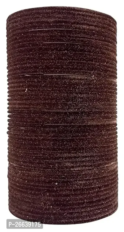 Brown Color Velvet Fabric Bangle Set (Pack of 36)-thumb2