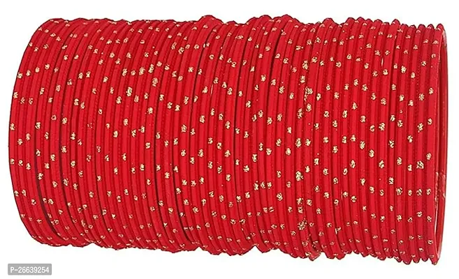 Red Color Velvet Fabric Bangle Set (Pack of 36)-thumb0