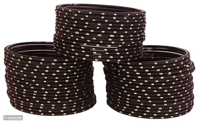 Black Color Fabric Bangle Set (Pack of 36)-thumb2