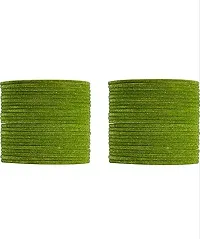 Green Color Fabric Bangle Set (Pack of 36)-thumb1