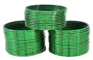 Green Color Metal Bangle Set (Pack of 36)-thumb2