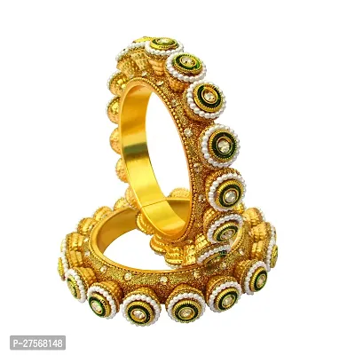 Gold Plated Wedding Wear Bangdi Chuda Set-thumb0