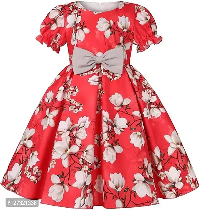 Beautiful Red Satin Baby Frock