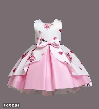 Pink Satin Baby Frock